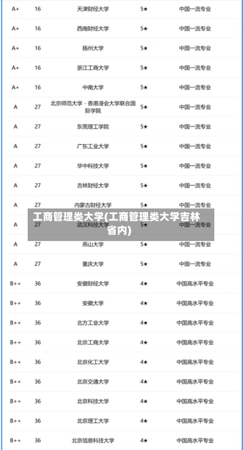 工商管理类大学(工商管理类大学吉林省内)-第3张图片
