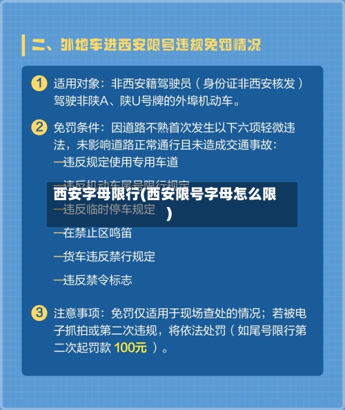 西安字母限行(西安限号字母怎么限)-第2张图片