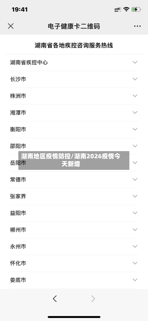 湖南地区疫情防控/湖南2026疫情今天新增-第2张图片