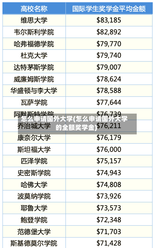 怎么申请国外大学(怎么申请国外大学的全额奖学金)