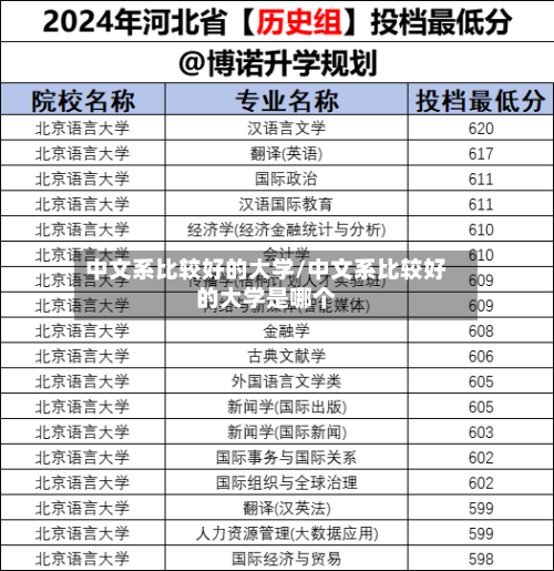 中文系比较好的大学/中文系比较好的大学是哪个