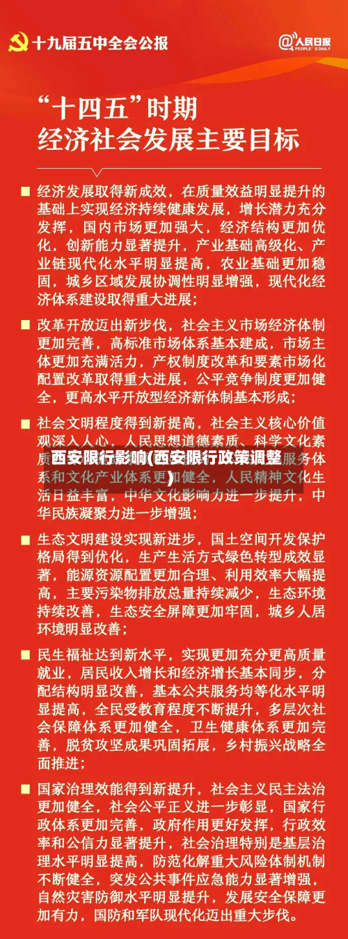 西安限行影响(西安限行政策调整)