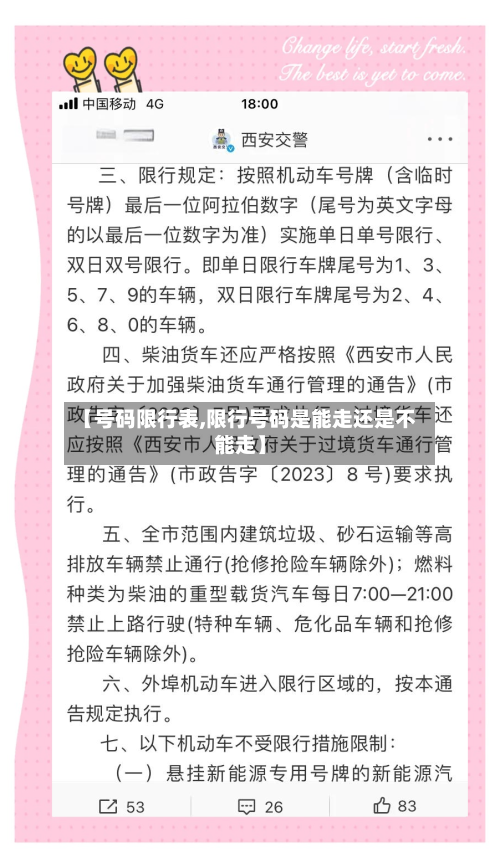 【号码限行表,限行号码是能走还是不能走】-第2张图片