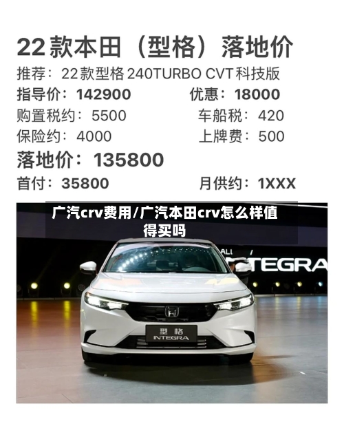 广汽crv费用/广汽本田crv怎么样值得买吗-第2张图片