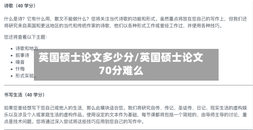 英国硕士论文多少分/英国硕士论文70分难么-第2张图片