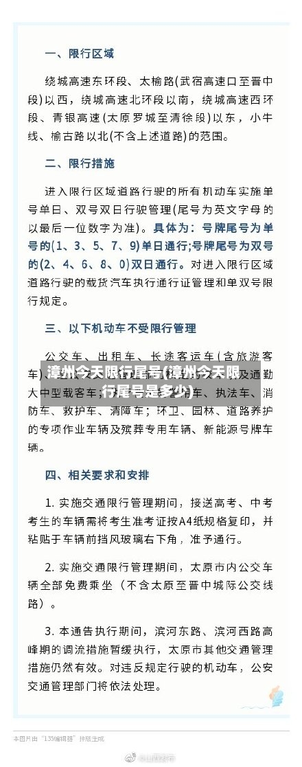 漳州今天限行尾号(漳州今天限行尾号是多少)-第2张图片