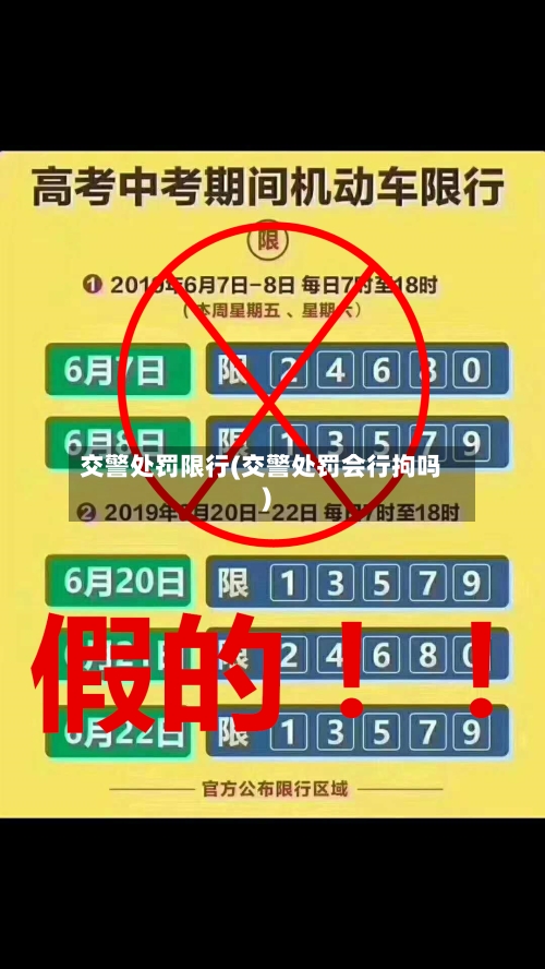 交警处罚限行(交警处罚会行拘吗)