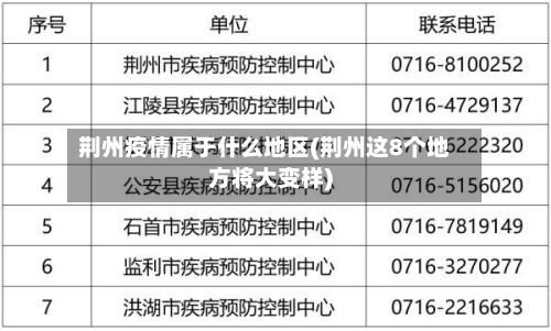 荆州疫情属于什么地区(荆州这8个地方将大变样)