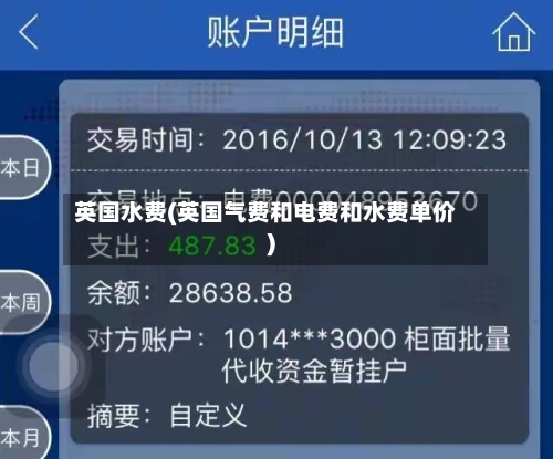英国水费(英国气费和电费和水费单价)