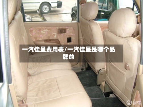 一汽佳星费用表/一汽佳星是哪个品牌的-第2张图片