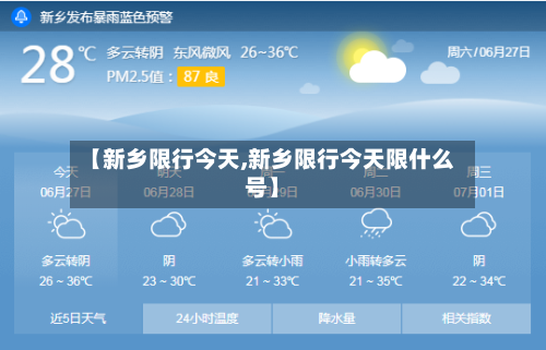 【新乡限行今天,新乡限行今天限什么号】
