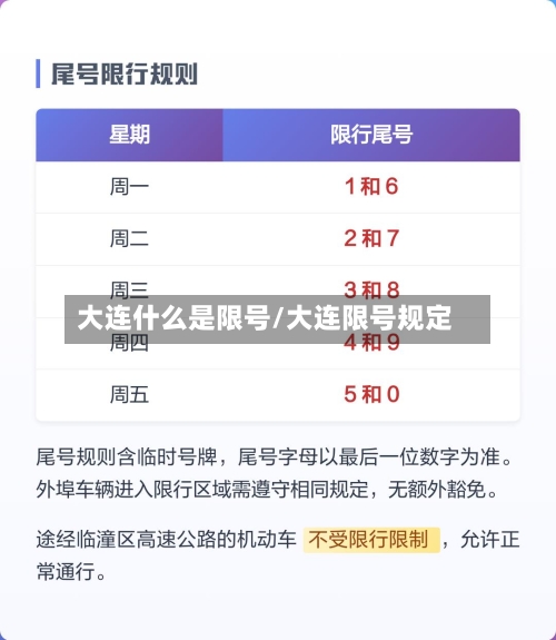 大连什么是限号/大连限号规定