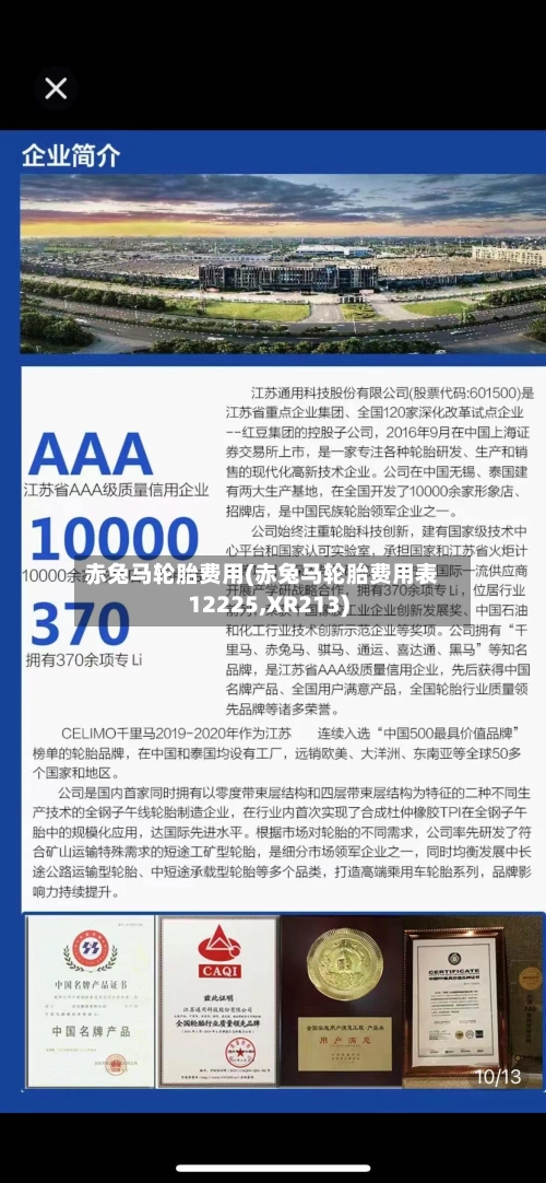 赤兔马轮胎费用(赤兔马轮胎费用表12225,XR213)-第3张图片
