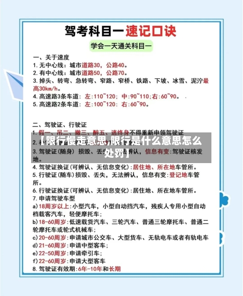【限行慢走意思,限行是什么意思怎么处罚】