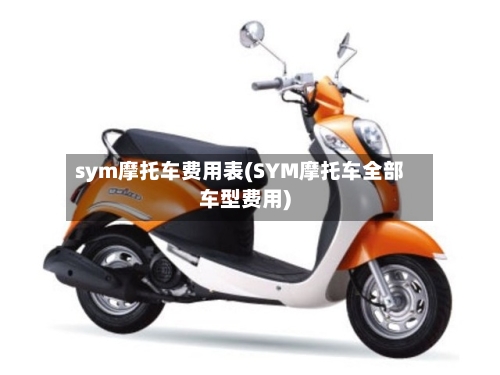sym摩托车费用表(SYM摩托车全部车型费用)-第3张图片
