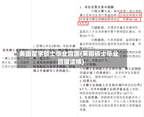 英国留学硕士毕业回国(英国硕士毕业回国读博)-第2张图片