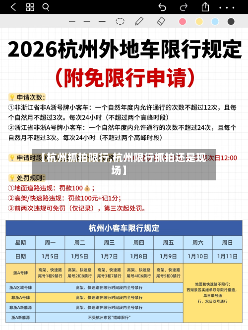 【杭州抓拍限行,杭州限行抓拍还是现场】