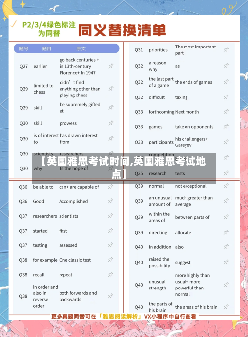 【英国雅思考试时间,英国雅思考试地点】-第2张图片