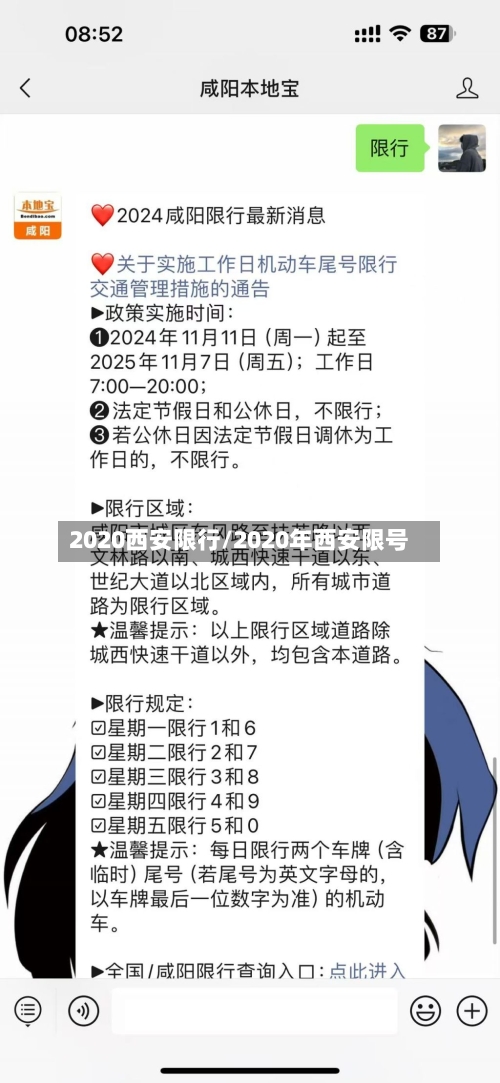 2020西安限行/2020年西安限号-第3张图片