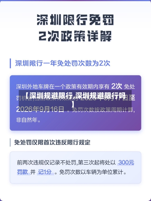 【深圳规避限行,深圳规避限行吗】-第2张图片
