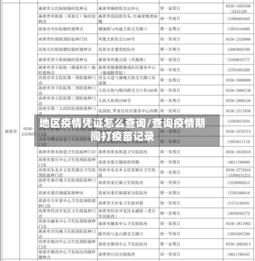 地区疫情凭证怎么查询/查询疫情期间打疫苗记录-第2张图片