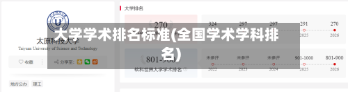 大学学术排名标准(全国学术学科排名)-第3张图片