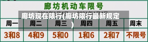 廊坊现在限行(廊坊限行最新规定)-第2张图片